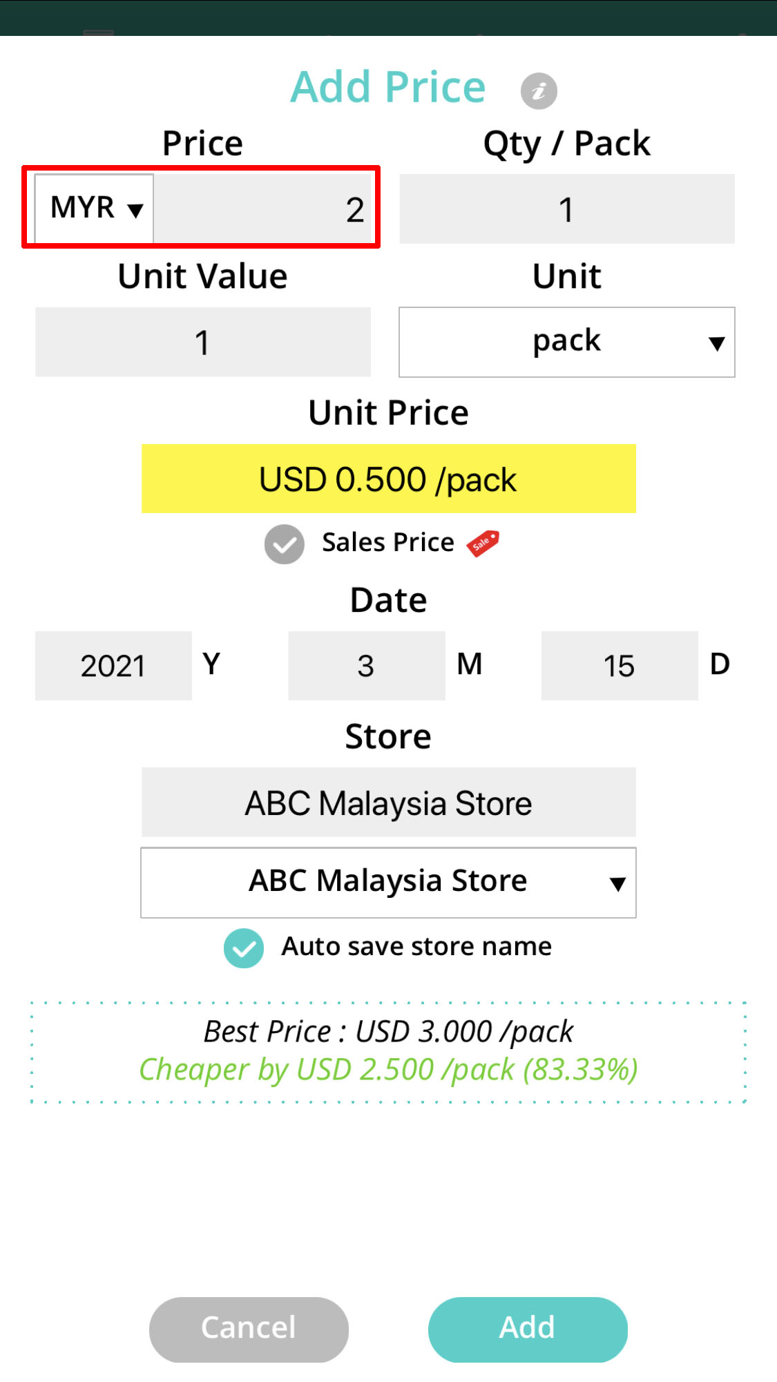 price book add item price with foreign currency